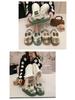 Women's Cotton Slippers Autumn/Winter 2025: Korean Style with Lace Bow, Thick Non-Slip Sole, Warm for Indoor Use.
