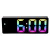 Bunter LED Digitalwecker Großer LED-Bildschirm Elektronischer Wecker für Nachttisch Schlafzimmer 0725