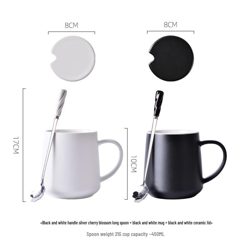 Ally Ceramic Coffee Mug with Lid and Spoon