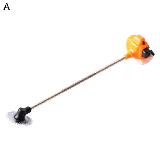 

Mini Lawn Mower Good Craftsmanship Comfortable Hand Feeling Plastic Dollhouse Simulation Mowing Chainsaw Micro Gardening Tools A оранжевый