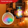 Hand-drawn Stained Glass Light Bulb E26 Base 4W 120V LED Colored Bulb Romantic Lighting for Halloween Party atmosphere  Lamp