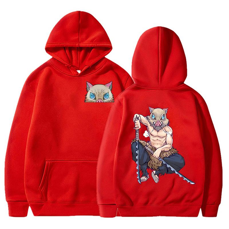 New Anime Hashibira Inosuke Printed Pullover Fashion Women Men Long Sleeve Casual Hooded Personality Sweatshirt