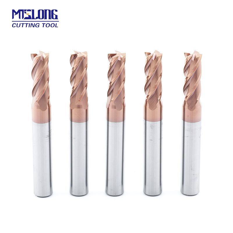 55° Tungsten Steel 4-Flute CNC End Mill Tool – Integral Hard Flat Bottom Alloy Mill