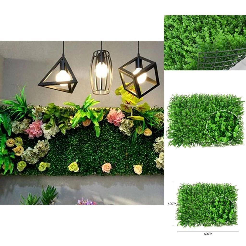 Lush 60*40cm Artificial Eucalyptus Plants Green Wall Greenery Fence Foliage Decor For Stunning Outdoor Spaces