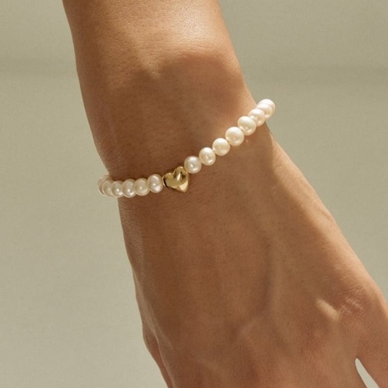 Beroe [silver925] Heart Pearl Bracelet