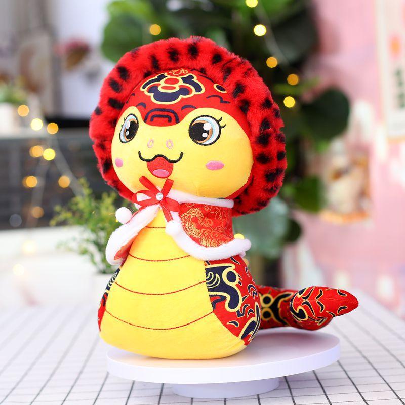 Year of The Snake Mascot Plush Toys Chinese Style Snake Dolls Company Event Gifts New Year Gift Zodiac Snake
