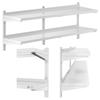 Double Adjustable Wall-hung Catering Shelf STEEL 150 X 40 Cm