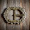 Fashion Carved Floral Pattern Belt Buckle Replacing Component Easy to Use Heavy Rock Belt Buckle Replacements for Adult