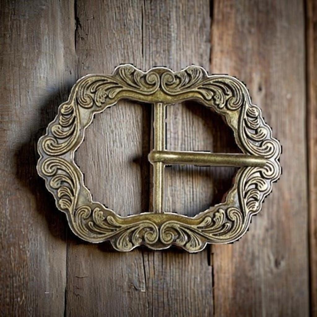 Fashion Carved Floral Pattern Belt Buckle Replacing Component Easy to Use Heavy Rock Belt Buckle Replacements for Adult