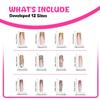 European/American Bowknot Rhinestone Leopard Long False Nails with Gold Inlay.