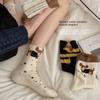 Winter and Autumn Children's Cute Sausage Dog Cartoon School-style Ankle Socks, Versatile Long Socks
