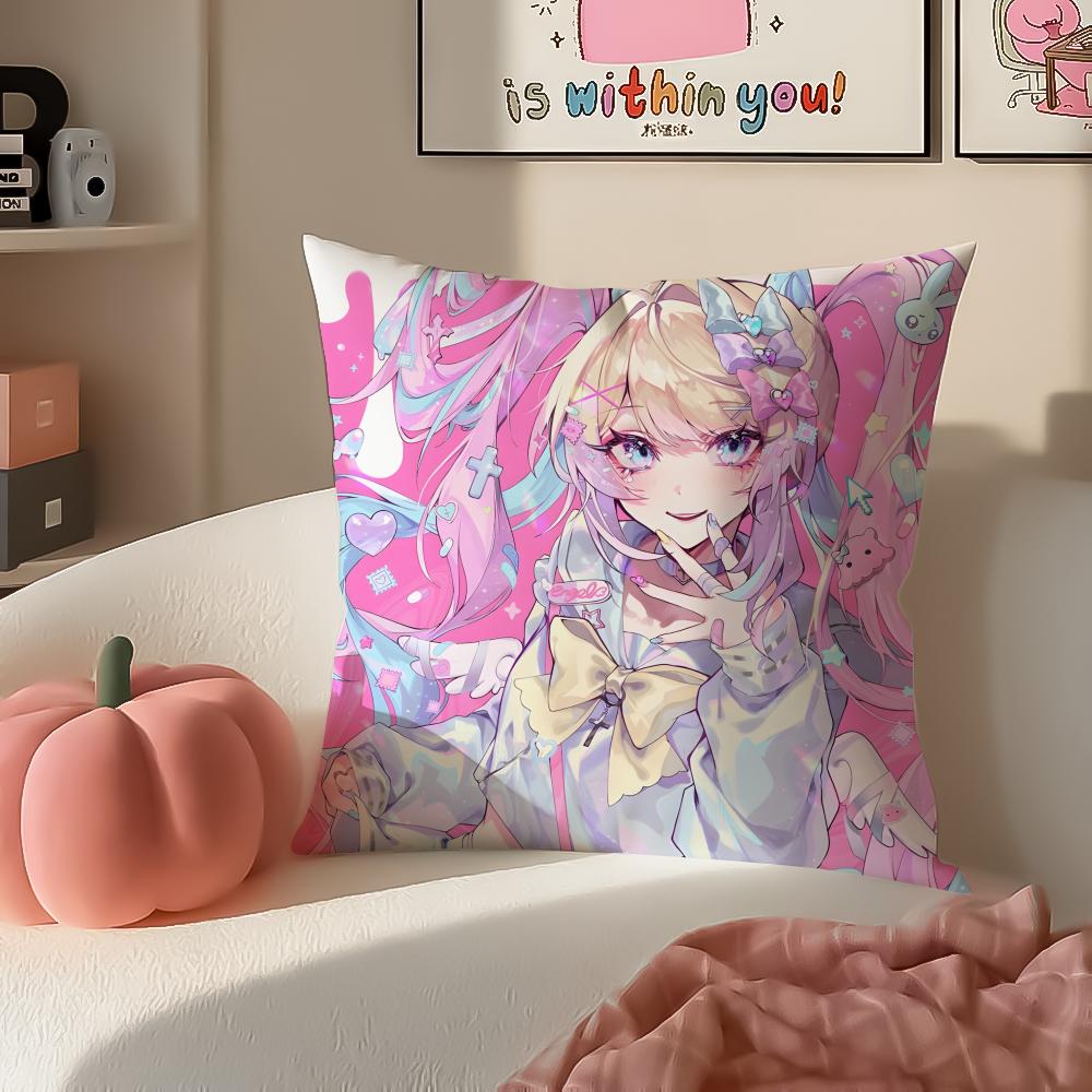 Addictive Satirical Game NNeedy Streamer Overload Cushion Cover Pillowcase Short Plush Invisible zipper Room Sofa Cushion Cover
