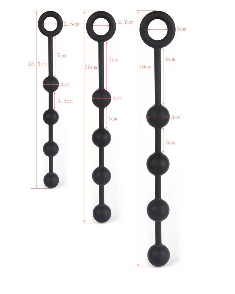 Anal Beads Anal Plug Big Anal Pearl Long Dildo 40mm Ball Anal Expansion Silicone Anal Dildo Anal Plug Anal Ball Anal Plug 4 Bead Shape Anal Blag For