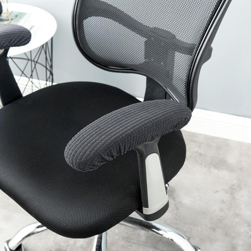1 Pair Non Slip Polyester Chair Armrest Pads Comfortable Elbow Support Covers For Home Office Chairs Breathable Sleeves