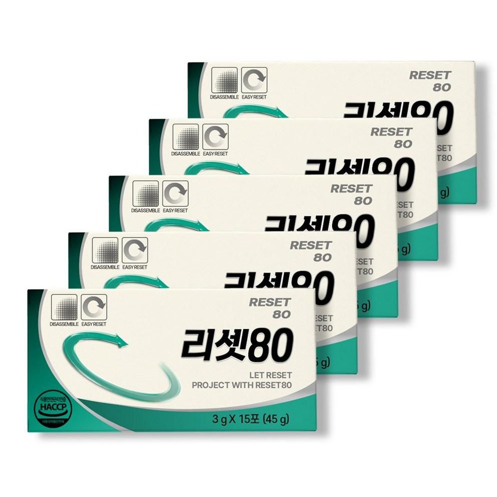 

RESET80 Detox Tea - 3g x 15 Sachets (5 Pack), Liver Cleanse & Digestive Support