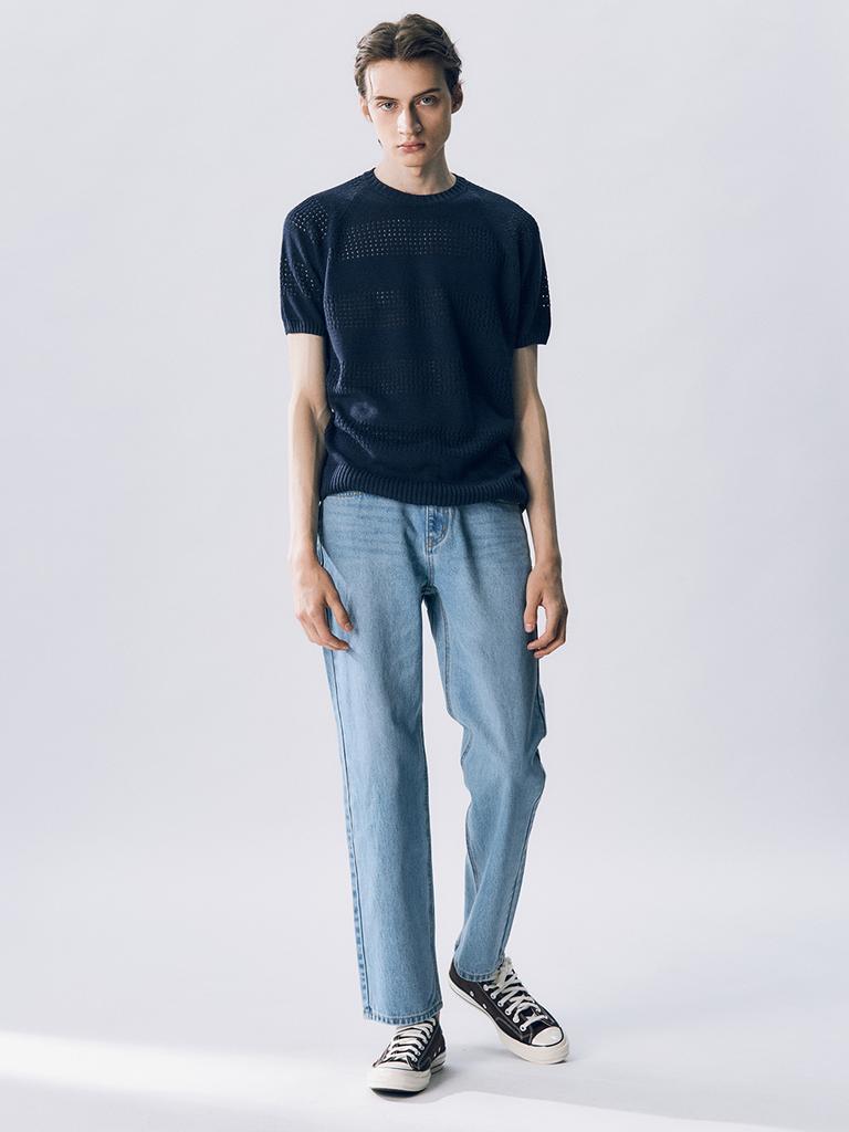 EDWARDMAX Morina Short Sleeve Knitwear Navy