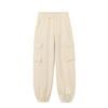 Outdoor Drawstring Loose Fleece Sweatpants Women Pants Light-Beige A5ZH3EFL