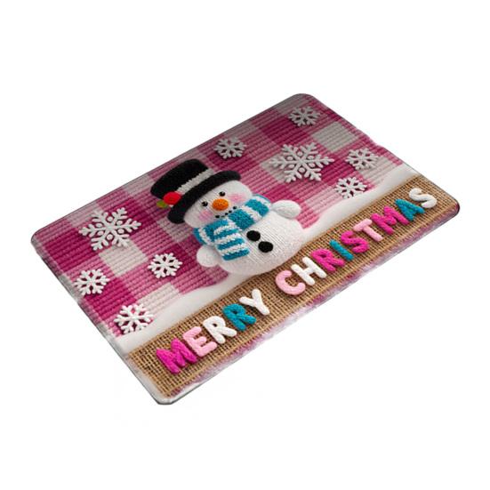 

Рождественский коврик для пола с 3D-эффектом, коврик для двери с рисунком Санты, приветственный коврик, нескользящий коврик для пола с изображением рождественской елки и снеговика для прихожей, крыльца, ванной комнаты, домашнего декора 40*60cm