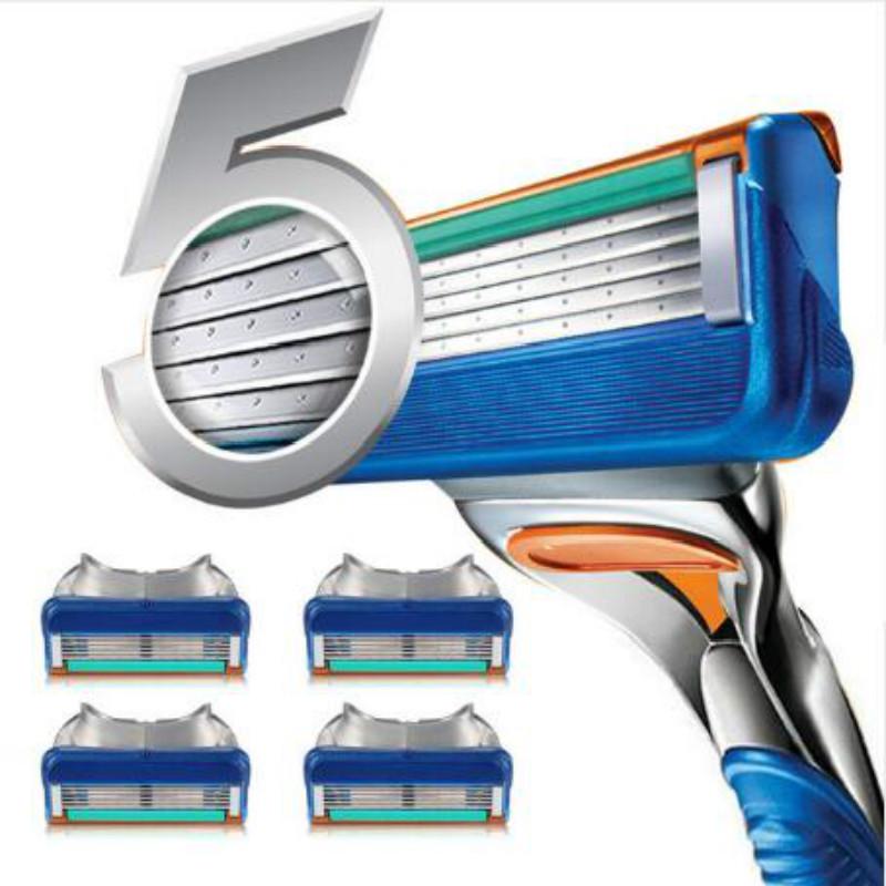 Lames de rasoir 5 couches, têtes remplaçables pour cassettes de rasage Fusione Men. Lames de rasage pour hommes.