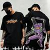 Summer Hot Sale New Arrival Evangelion Pattern Street Style Print T Shirts Men Women Streetwear T-shirt Harajuku Hip Hop Punk T-shirt