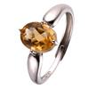 Original Design Does Not Fade Niche High Sense S925 Sterling Silver 18K Natural Citrine Lucky Treasure Ring Women