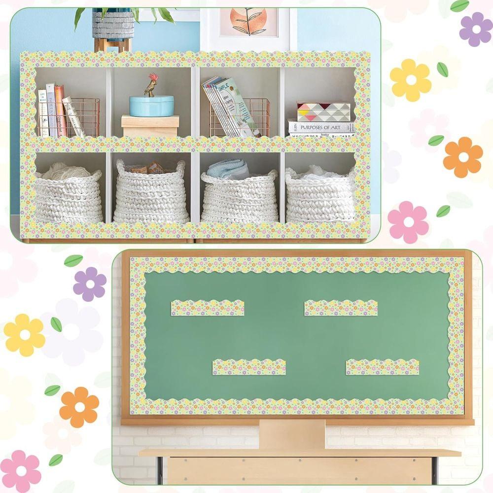 Flower Poster Border Stickers  for Classroom Bulletin Board Home Party