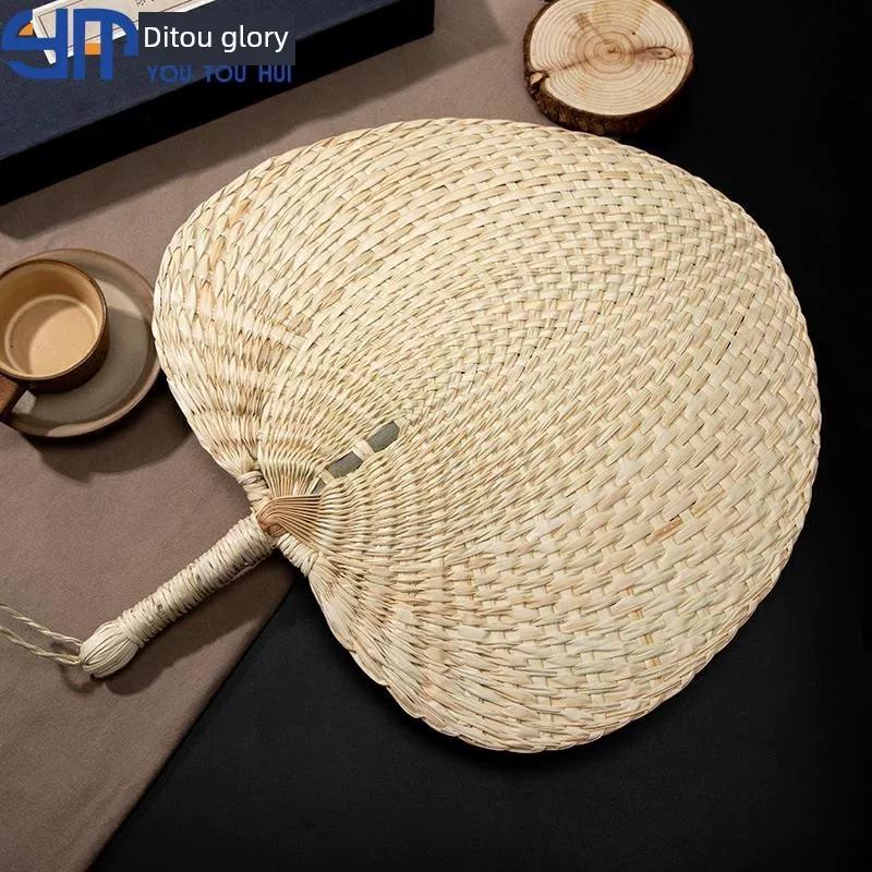 Ventagli di Bambù di Alta Qualità Vecchio Stile, Ventagli Intrecciati in Rattan, Ventagli Tradizionali Hanfu per Bambini Tessuti a Mano, Ventagli di Bambù, Ventagli di Paglia