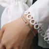 Double-Layer Asymmetric Heart Bracelet: Korean Style for Women