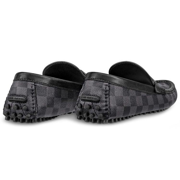 Louis Vuitton Hockenheim Leather Casual Shoes Men's Black 1A4OIF