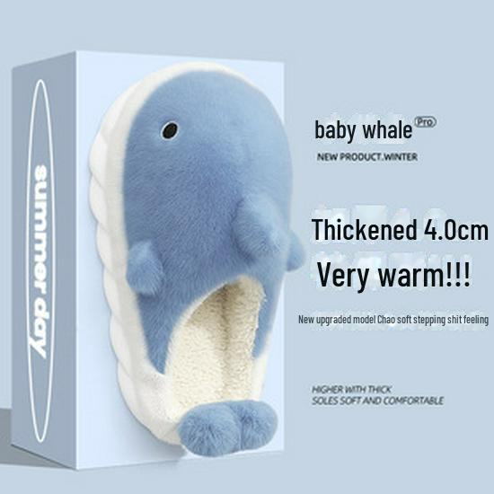 Winter 2023 Women's Plush Cotton Slippers: Cozy Velvet-Lined, Thick-Soled Comfort for Indoors