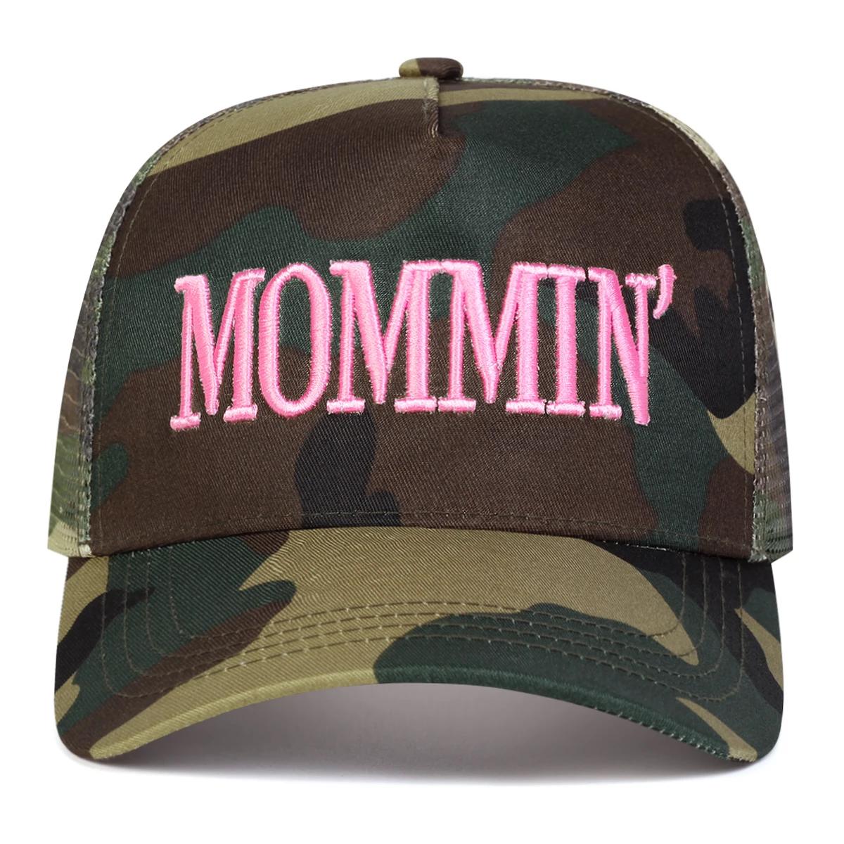 

Unisex Mommin Letter Embroidery Baseball Net Caps Spring Autumn Outdoor Adjustable Casual Hats Sunscreen Hat Sports Cap