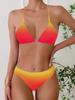 Summer Comfortable Sexy Women's Swimwear Fashion Casual Green Printed Seaside Beach Backless Bikini S-5XL
