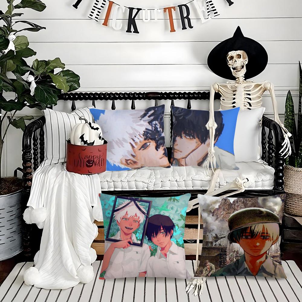 Anime The Summer Hikaru Died-D Pillow Case Silky Short Plush With Invisible Zipper Dustproof Sofa Cushion Cover For Home Decor
