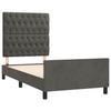 Bed Frame without Mattress Dark Grey 90x190 cm Velvet