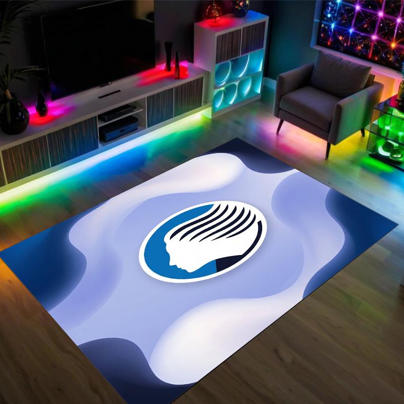 Atalanta FC Design Crystal Velvet Carpet Cozy Non?Slip Printed Rug For Bedroom Living Room Entrance