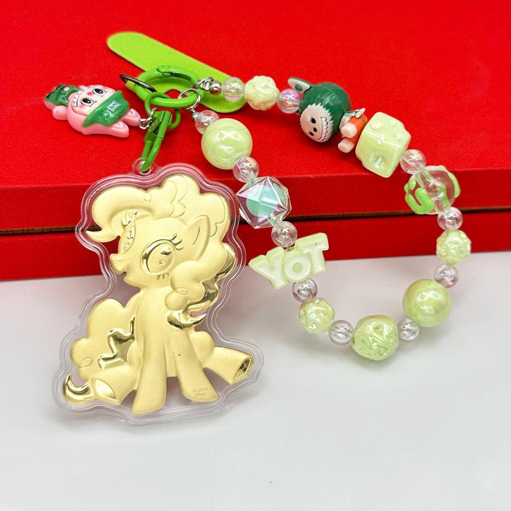 2026 Year of the Horse Wealth Charm Cute Gold Phone and Bag Lanyard with Cartoon Sticker Gift