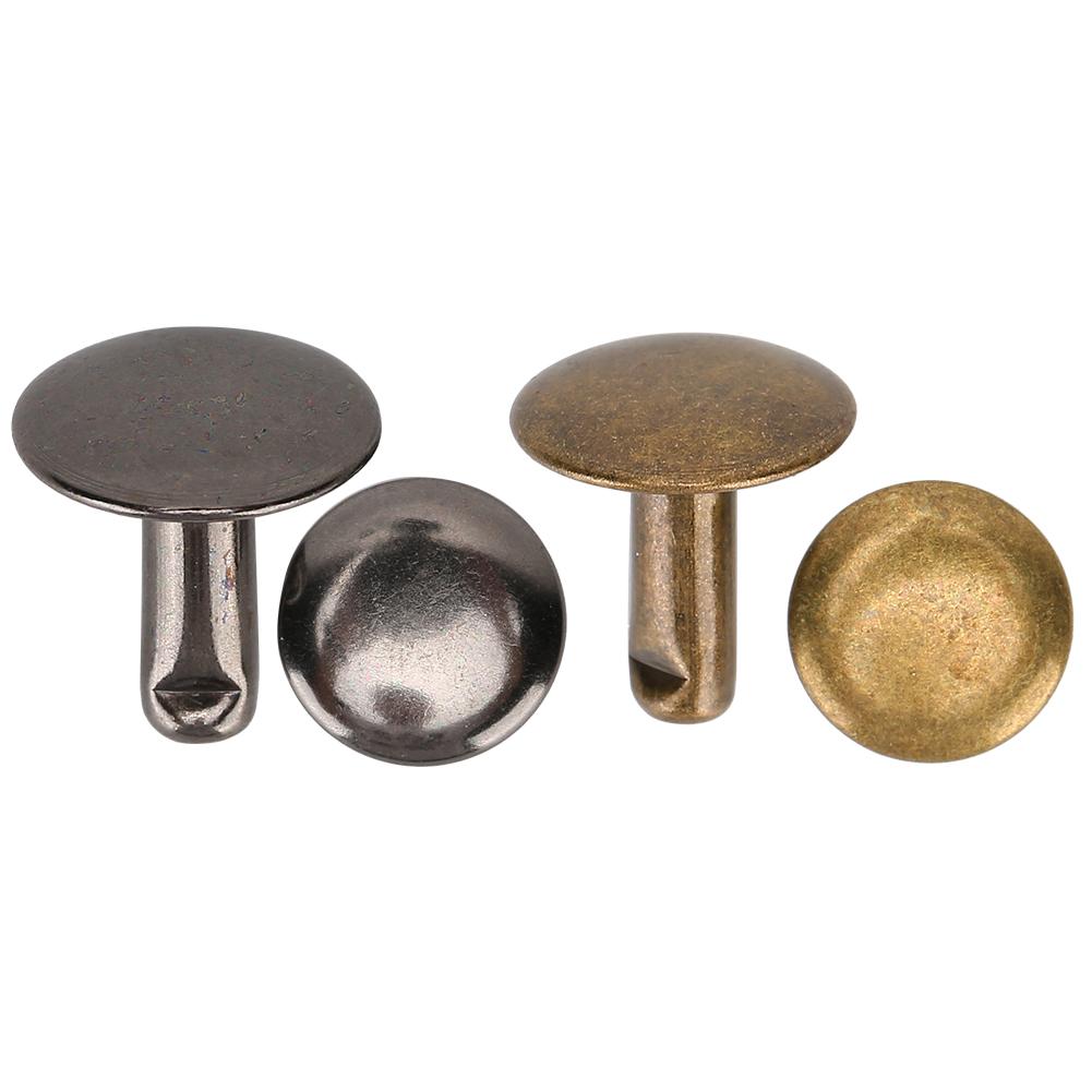 Double‑Sided Rivet Leather Rivet Round  Rivet 200 Sets Rivet Rivet for Home Belts Leather Craft Bags Pet Collars Decoration