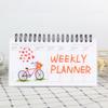 Portable Coil Flip Notepad: Cartoon Weekly Planner for Students (4 Designs)