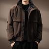 Men's High-End Heavyweight Lambswool Winter Workwear Jacket - Thickened, Warm Cotton Coat