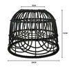 Vintage Simulated Rattan Lamp Cover Plastic Geometric Light Cover Pendant Light Cover  Living Room
