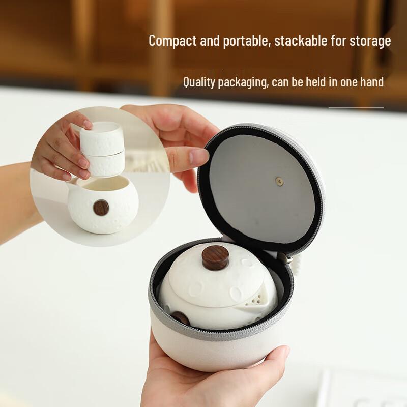 Haolaibao Portable Travel Tea Set - One Pot, Three Cups