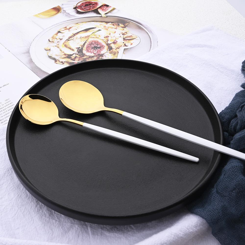 6Pcs Western Purple Dinnerware Cutlery Set Silverware Set Stainless Steel Flatware Knife Dessert Fork Tea Spoon Tableware Set