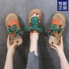 2024 new Korean version of Internet celebrity slippers women's summer fashion outer wear flat bottom travel vacation beach word sandals women