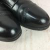 80s Vintage Rare LOTTO CONCEPT All Leather Punch Cap Toe 46 28.5-29.5 Black Dress Shoes Business(USED)