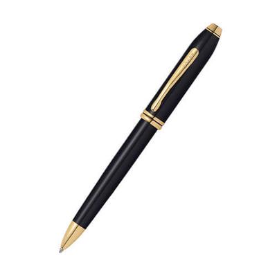 Cross Townsend 23 Karat Vergoldeter Schwarzlack Stift (Kugelschreiber)