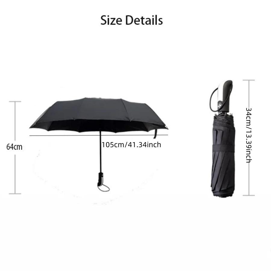 Business Strong And Durable Wind-resistant Umbrella Rain Shine Large Folding Sun UV Protection Anti-Rebound Umbrellas.