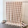 Autumn and winter warm shawl plaid commuter scarf sweet fresh scarf unisex fashion fringed imitation cashmere