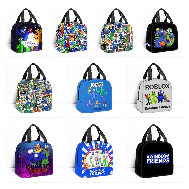 Rainbow Friends Cartoon Style Lunch Bag Thick Aluminum Foil Insulated Picnic Bag