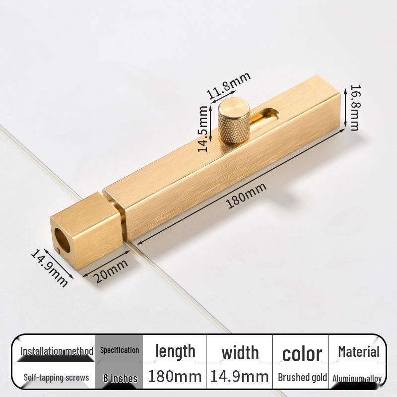 No-Drill Bathroom Door Latch: Simple Lock for Toilet & Sliding Doors
