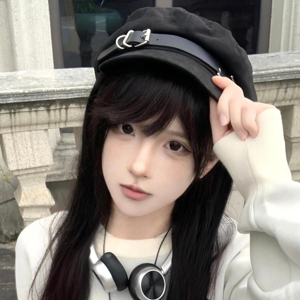 Fashionable Crosses Beret Hat Soft Sweet Beret Hat British Stylish Beret Hat for Fashion Enthusiasts